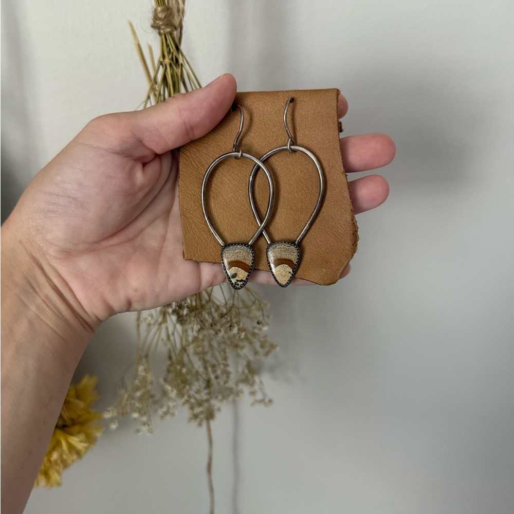 Artisan Sterling Silver Jasper Earrings
